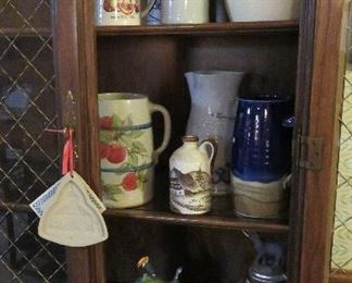 Steins, pitchers, crocks