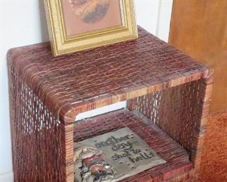 Vintage wicker table