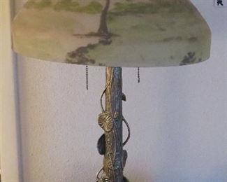 Painted shade lamp