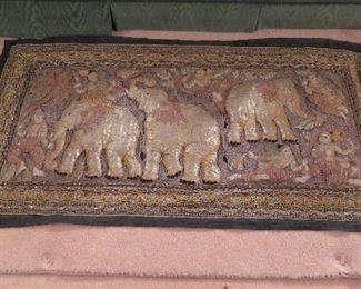 Elephant trapunto tapestry