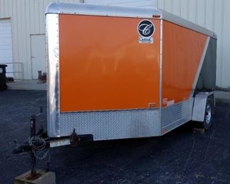 2009 Classic CVT2483TE Enclosed Trailer With Drop Down Door / Ramp, Side Door, Approx 16' L, Harley Motorcycle Trailer, VIN # 10WCV16149W044967