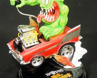 Danbury Mint Ed "Big Daddy" Roth "Mr. Gasser" Statuette, 1 Chip In Base, 1 Flame Detached