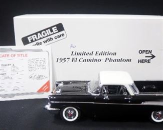 Danbury Mint 1957 Phantom El Camino Hot Rod Limited Edition SN# 3436 With "Title"