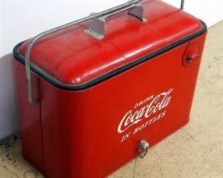 Two Vintage Metal Coca-Cola Insulated Coolers, Both With Bottle Openers, 13" H x 18" W x 9" D And 13" H x 17" W x 12" D