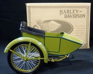 1917 Harley Davidson 1:6 Scale Diecast Side Car For The 3-Speed V-Twin Model F, In Box