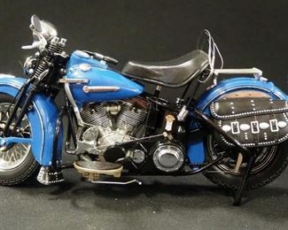 Franklin Mint 1948 Harley Davidson Panhead With Saddlebags