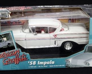 Ertl American Muscle 1:18 Scale Diecast American Graffiti 1958 Impala