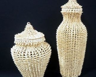 Parmida Ginger Spiked Large Urns 26" And 19" High