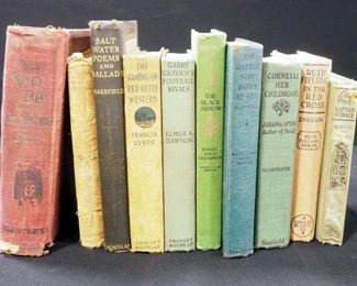 Vintage Book Collection, Includes Peck's Bad Boy, Taming Of Red Butte Western,Ruth Fielding And The Red Cross, And More, Total Qty 10
