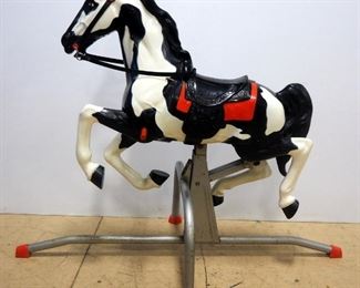 1961 Mattel Blaze Riding Horse On Spring Loaded Base, Legs "Gallop" When Horse Moves Up And Down