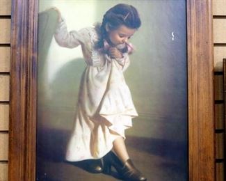 Two Prints On Board Of Young Girls, Includes Sir Joshua Reynolds' "Age Of Innocence", Both Framed