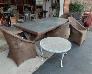Pottery barn patio table and chairs