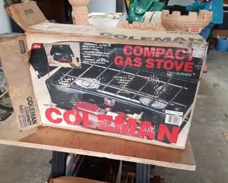 Portable Coleman gas camp stove