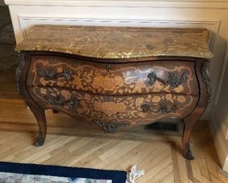 French inlaid marbletop