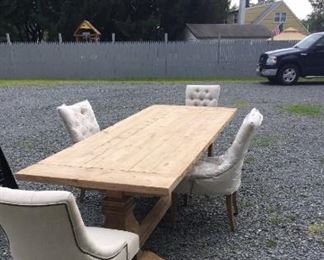 Restoration Hardware 9'Table with 2 extensions/4 Chairs- Originally $4200 on sale $1650- mint condition