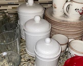 3 PIECE KITCHEN CERAMIC CANISTER SET 