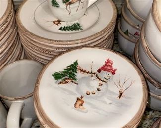 AMERICAN ATELIER CHRISTMAS TWIG DINNERWARE SET 