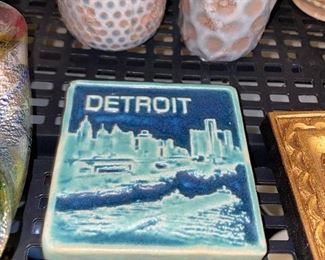 PEWABIC DETROIT SKYLINE TILE 