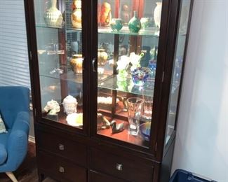 STEVE SILVER CO. 2 PIECE CHINA CABINET                   78" H x 48" W x 19" D