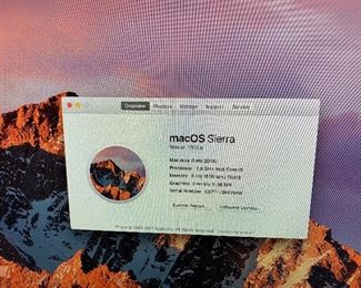 Mac Mini W/Thunderbolt 27” Display/Wireless Mouse & Keyboard
2.6GHZ/8GB/1TB
