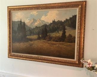 J.H. Thomas early 1900's original Oil landscape