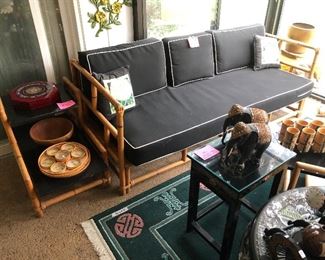 Heywood Wakefield Sofa, end table, coffee table set 1950's