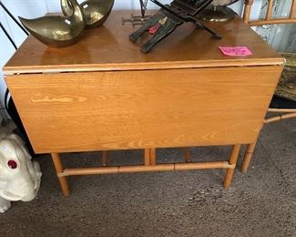 Heywood Wakefield drop leaf dining table with 5 chairs