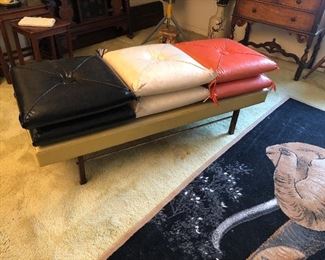 Mid Century bench with cushions