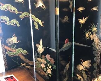 2 Antique 1940's Monacordal oriental  room screens