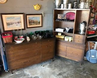 Mid Century Sideboard and China Hutch