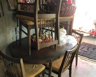 Mid Century Dining table with 6 chairs