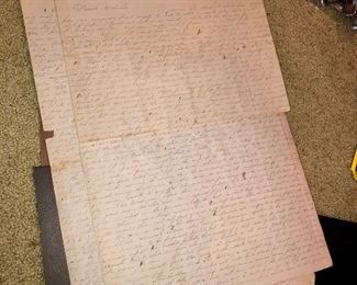 Civil War-era letter (on large paper! ~20"x14"), written in New Orleans, dated May 3rd, 1862.  Double sided, two sheets.