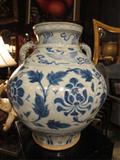 18TH CENTURY CHINESE BLUE & WHITE VASE, APPROX 16"H