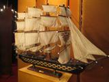 LARGE WOODEN SHIP MODEL, SPANISH FRIGATE FROM 1780, EXCELLENT CONDITION, APPROX 40"L