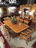 Baker Furniture bird's eye maple dining room