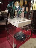 Vintage lucite bar cart