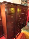 Antique mahogany 18 drawer chest