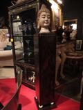 INLAID WOOD PEDESTAL