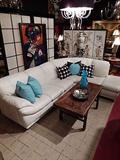 MODERN DESIGN WHITE LEATHER 2 PC SECTIONAL SOFA