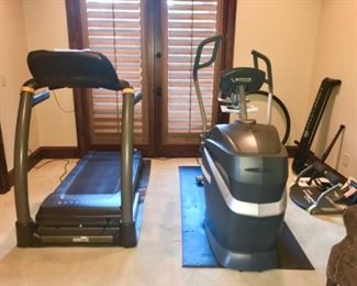 Both AS IS ... Progress doesn’t show on Elliptical ... Treadmill sold for parts. You must hire a mover to move either of these. We have them close to an exterior door but will not be able to move for you. 
