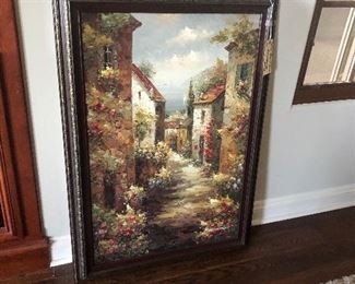 Painting of Tuscan street