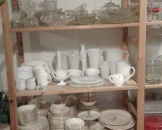 Milk glass, Golden wheat dinner ware, Corning