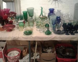 Colored glassware to pretty up your holidays