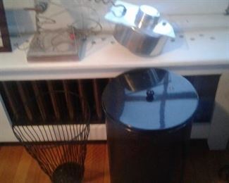 Cool midcentury waste basket and hamper