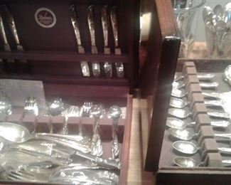 LOTS OF SILVER PLATE-SET THE BIG HOLIDAY TABLES WITH EASE!