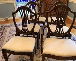 Antique/Vintage Duncan Phyfe  Sheild Back Dining Chair - 5 side,1 arm 