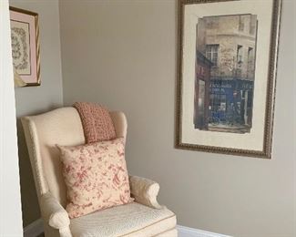 Cream colored side chair