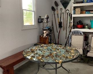 Patio set with chairs