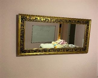 IMPORTED FROM PARIS, FRANCE GOLD LEAF RECTANGULAR MIRROR 
55” x 27”