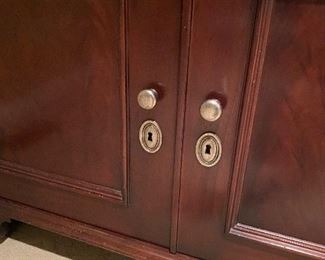 SUPER LARGE CHERRY WOOD WARDROBE BY MILLING ROAD BAKER FURNITURE - FROM ESTATE IN DETROIT
52” W x 24” D x 86” H 